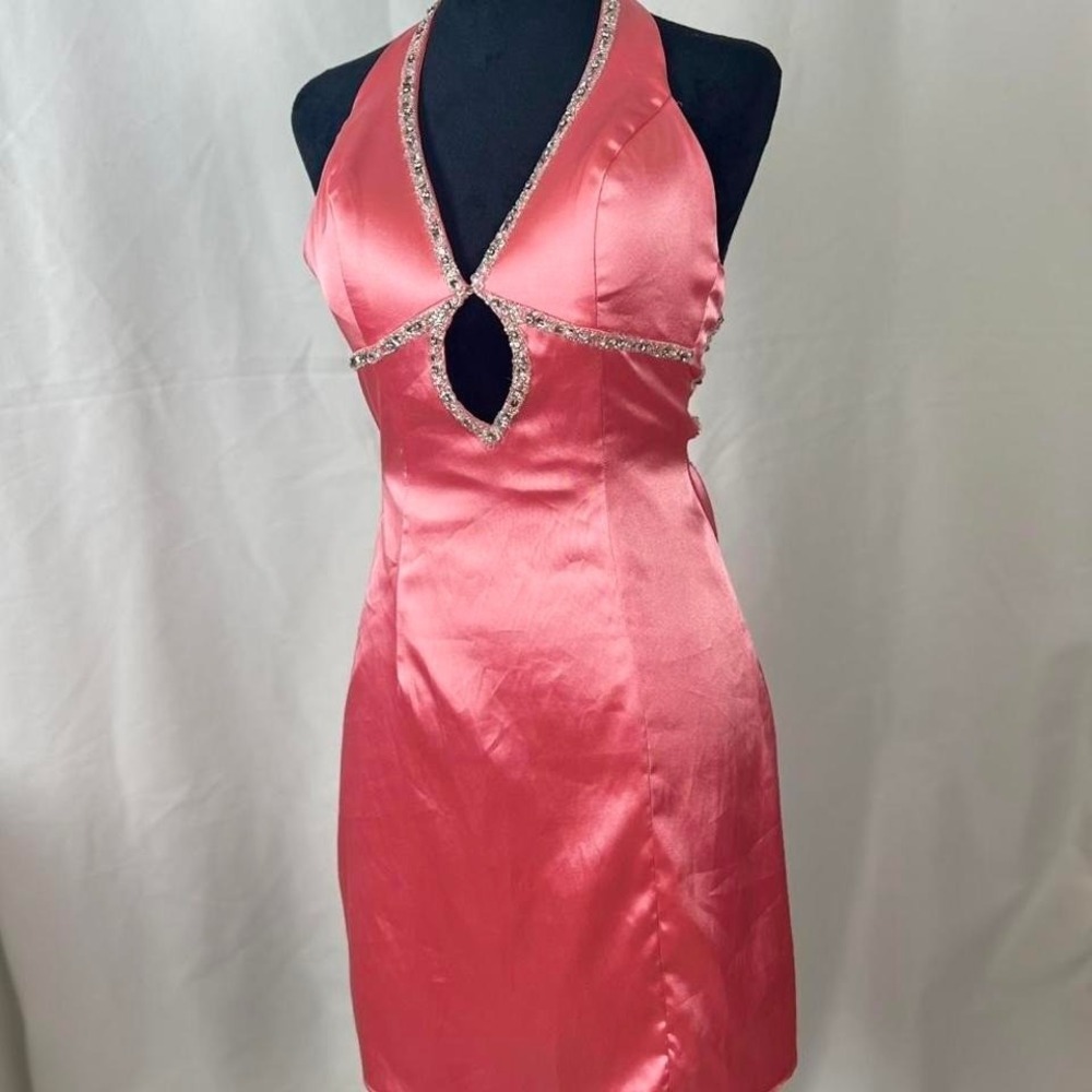 Y2K cache vintage homecoming formal mini dress pink size xs